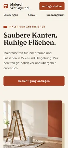 Dieselbe Beispielseite am Handy